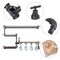 Industrial Wine Racks with 4 Stem Glass Holder Wall Mounted Rustic Metal Shelf